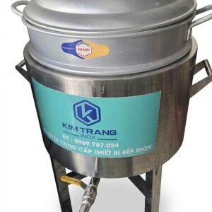Nồi hấp inox dùng điện đường kính 50cm